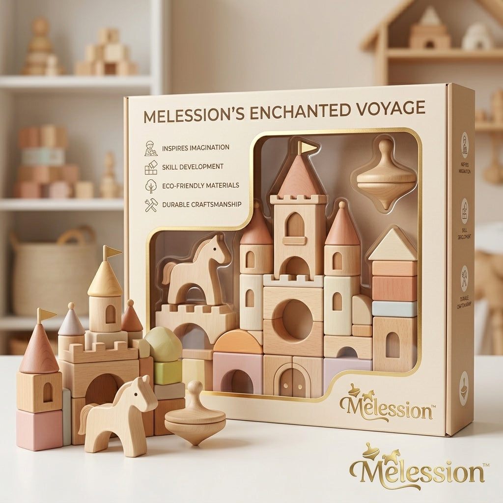 🏰 Melession™ Enchanted Voyage Wooden Block Set